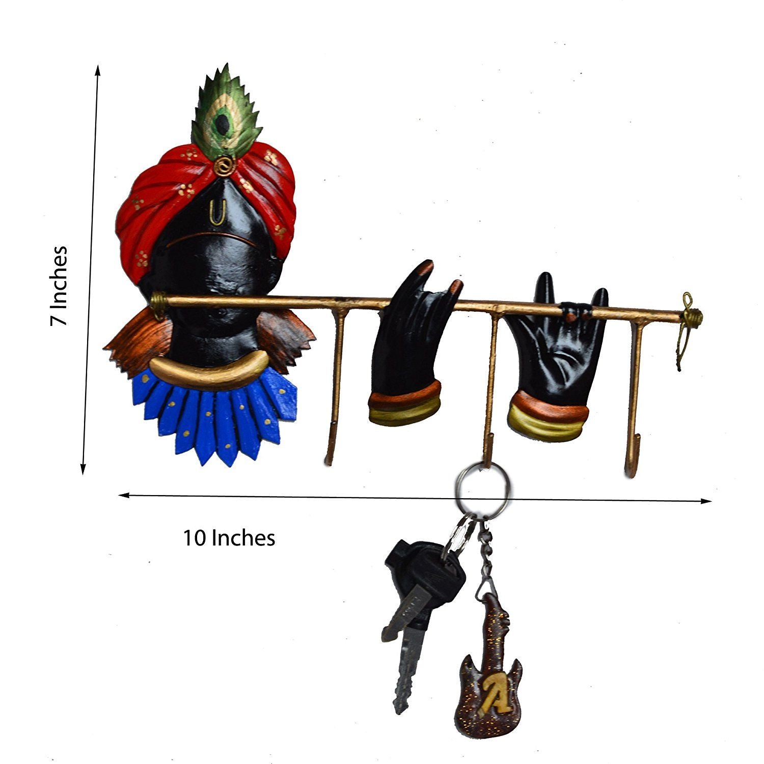 Iron Lord Krishna Key Holder