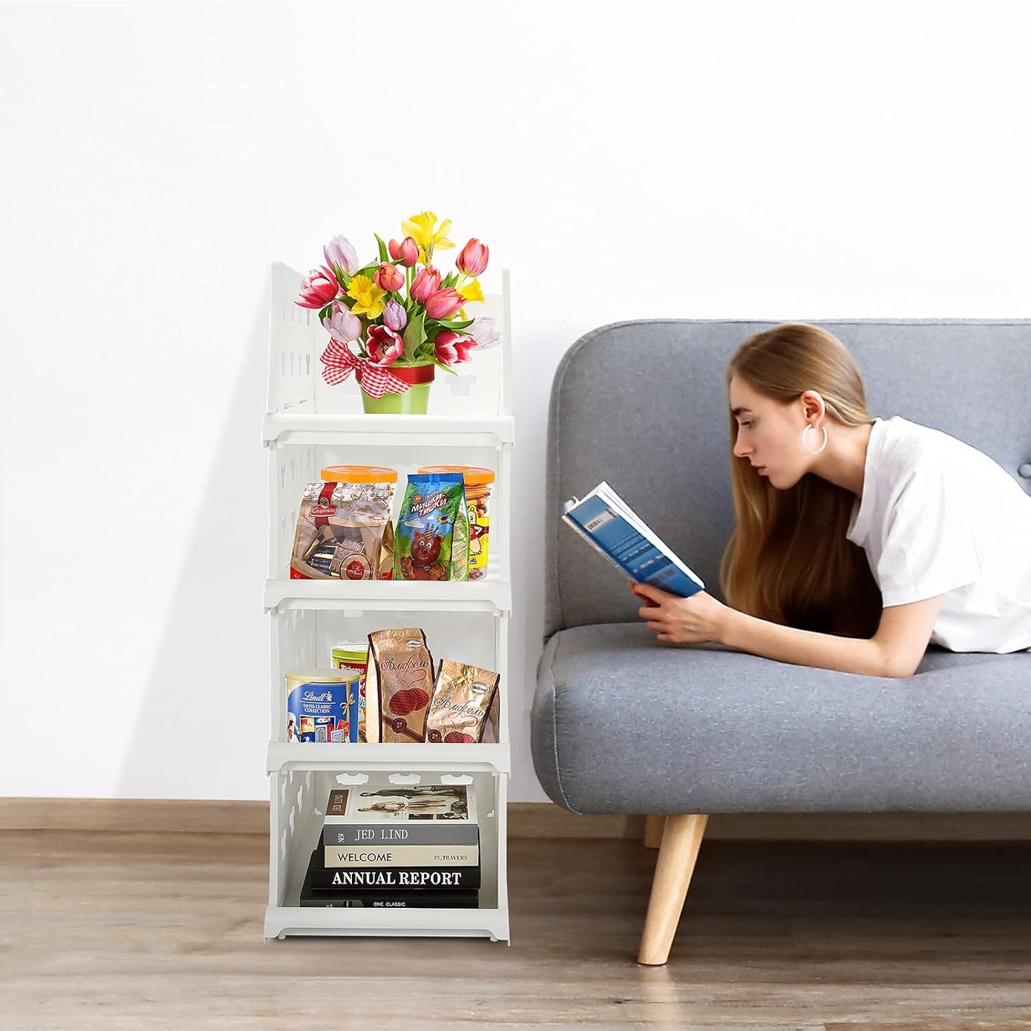 4-Layer Stackable Storage Cart – Multi-Purpose Organizer