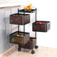 Metal Square High Quality Kitchen Trolley With Wheels (4 Layer )