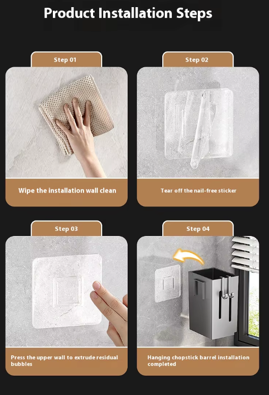 Wall-Mounted Cutlery & Spoon Holder with Draining Tray