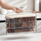 Multi-Layer Transparent Seasoning Box & Organizer