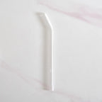 Fluted Glass Tumbler With Straw And Wooden Lid Set Of 2 400ml