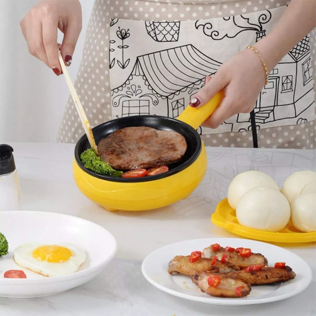 Multi Functional Electric 2 In 1 Egg Frying Pan