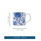 Bone China Handcrafted Sapphire Bloom Tea & Coffee Cups - Set Of 6