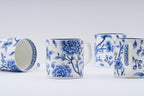 Bone China Handcrafted Sapphire Bloom Tea & Coffee Cups - Set Of 6