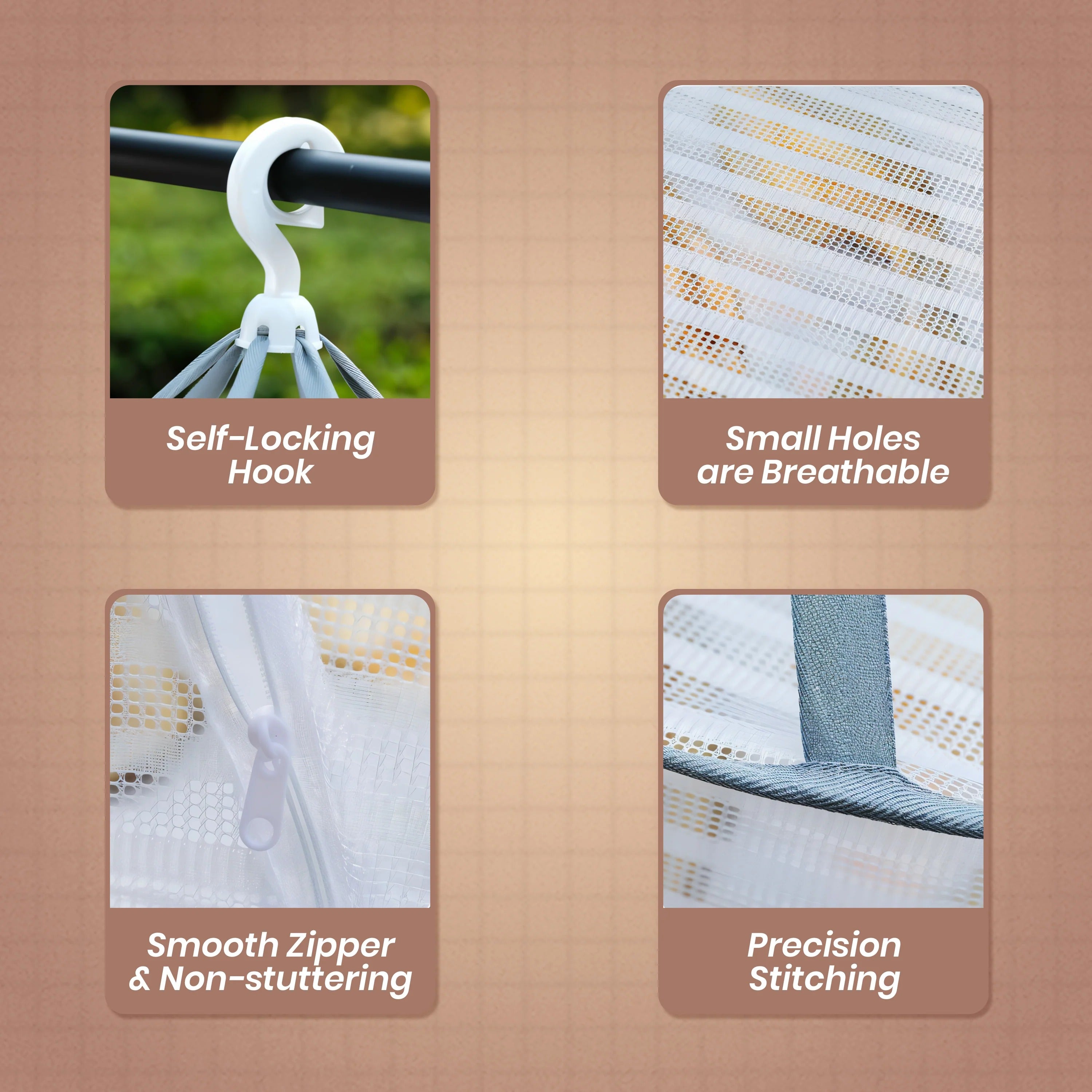 Multipurpose 3-Layer Drying Net for Vegetables & Herbs