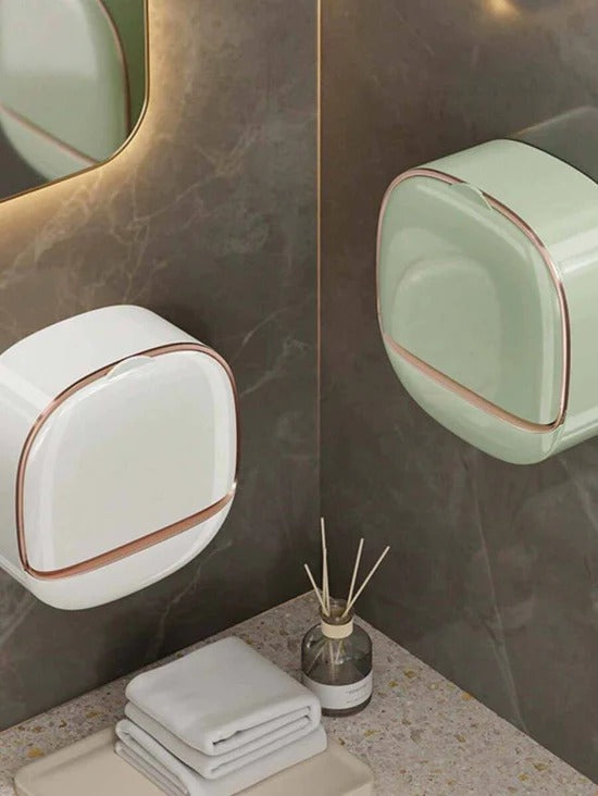 Elegant Wall-Mounted Soap Holder with Drainage