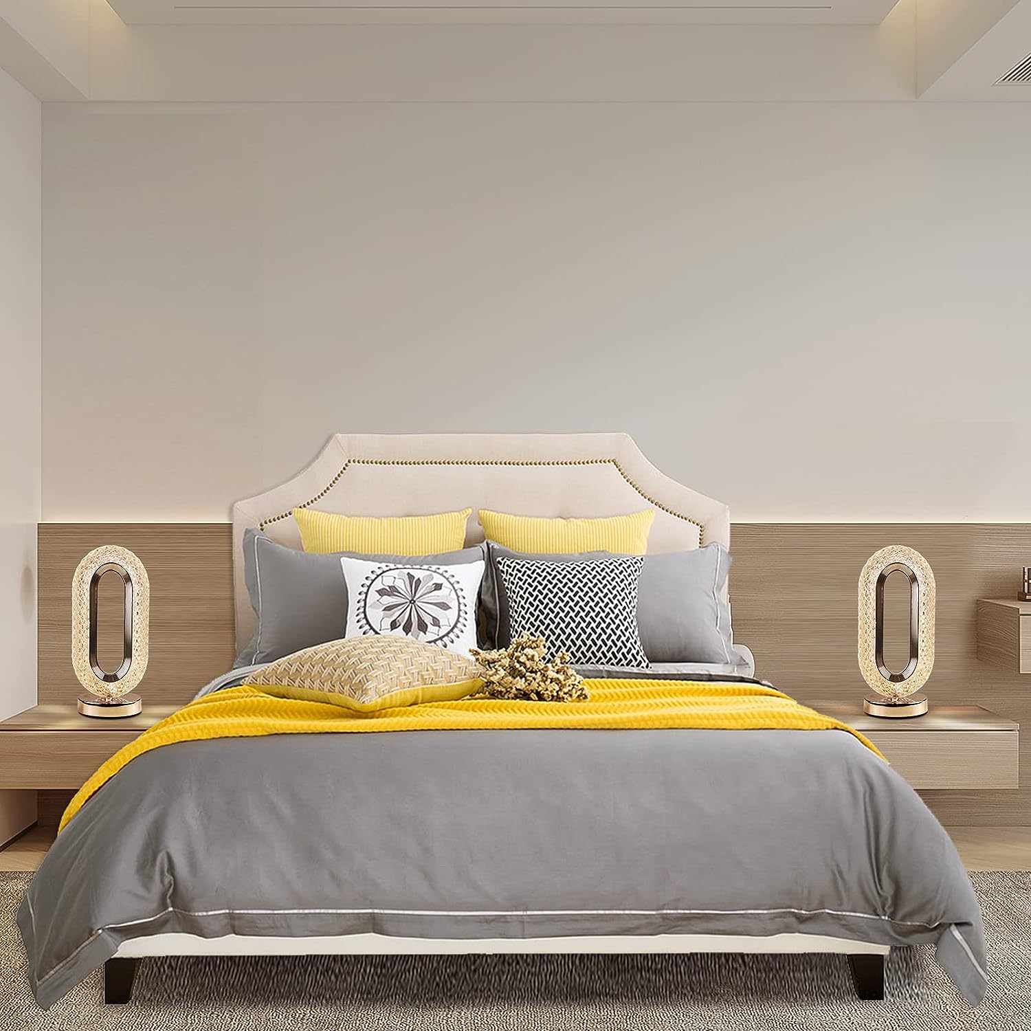 Touch Control Crystal Table Desk Lamp