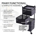 Metal Square High Quality Kitchen Trolley With Wheels (4 Layer )
