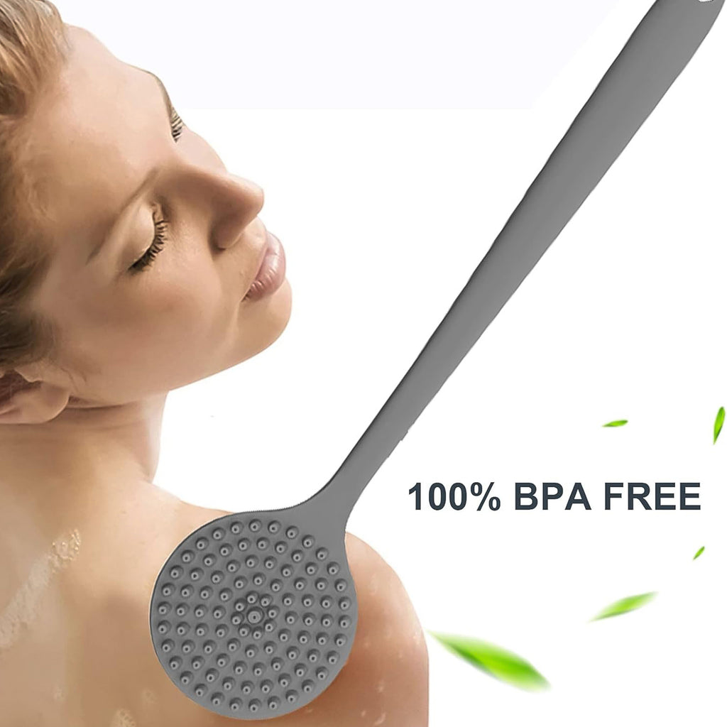 Silicone Scrubber Brush With Long Handle